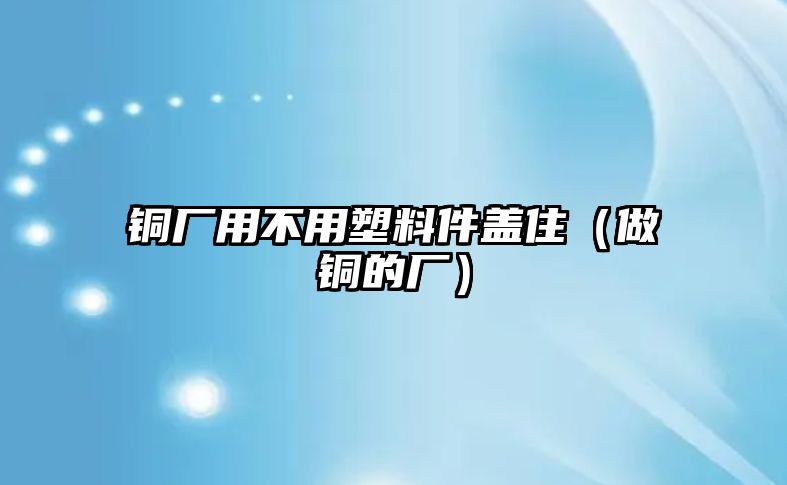 銅廠用不用塑料件蓋?。ㄗ鲢~的廠）