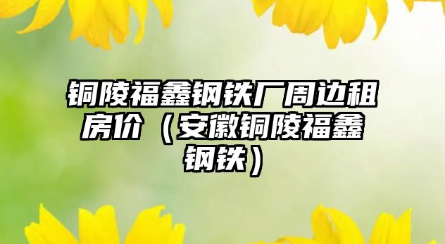 銅陵福鑫鋼鐵廠周邊租房價(jià)（安徽銅陵福鑫鋼鐵）