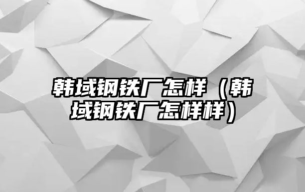 韓域鋼鐵廠怎樣（韓域鋼鐵廠怎樣樣）