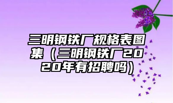 三明鋼鐵廠(chǎng)規(guī)格表圖集（三明鋼鐵廠(chǎng)2020年有招聘嗎）