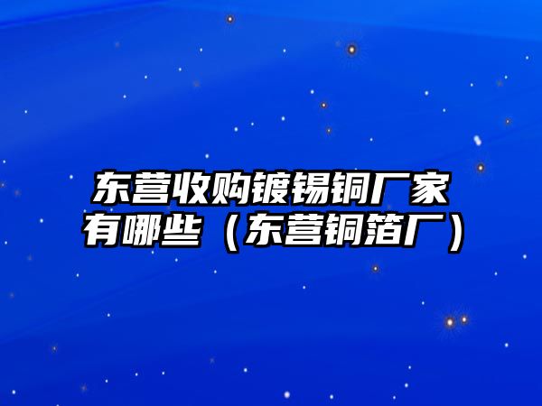 東營(yíng)收購(gòu)鍍錫銅廠家有哪些（東營(yíng)銅箔廠）