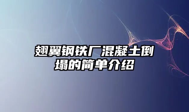 翅翼鋼鐵廠混凝土倒塌的簡單介紹