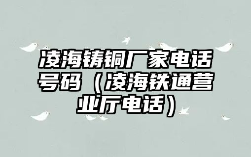 凌海鑄銅廠家電話號(hào)碼（凌海鐵通營(yíng)業(yè)廳電話）