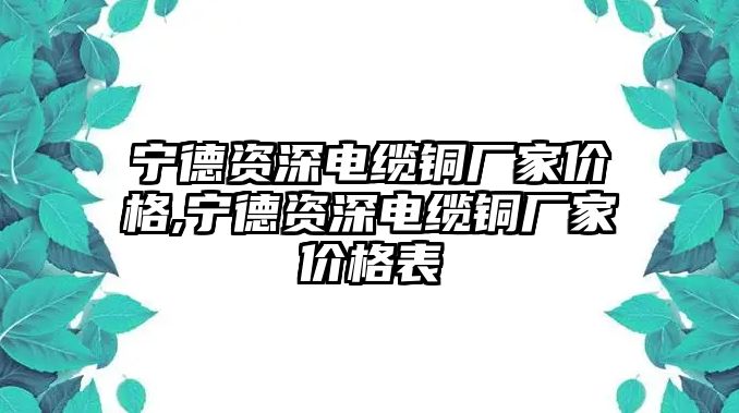 寧德資深電纜銅廠家價格,寧德資深電纜銅廠家價格表