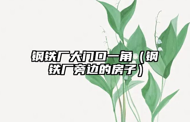 鋼鐵廠大門口一角（鋼鐵廠旁邊的房子）