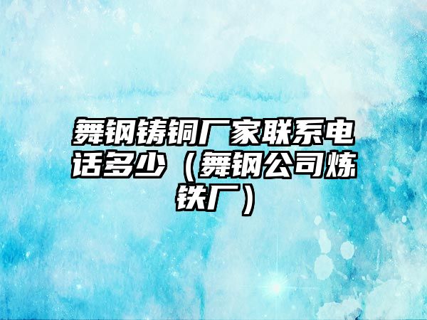 舞鋼鑄銅廠家聯(lián)系電話多少（舞鋼公司煉鐵廠）