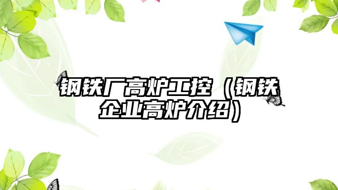 鋼鐵廠高爐工控（鋼鐵企業(yè)高爐介紹）