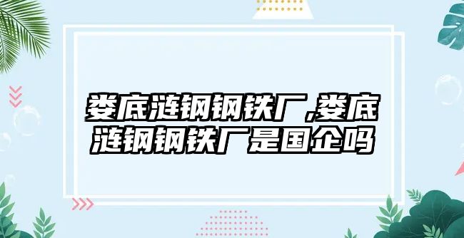 婁底漣鋼鋼鐵廠(chǎng),婁底漣鋼鋼鐵廠(chǎng)是國(guó)企嗎