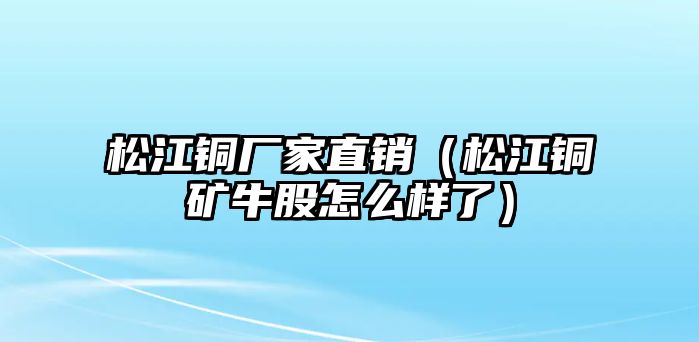 松江銅廠家直銷（松江銅礦牛股怎么樣了）