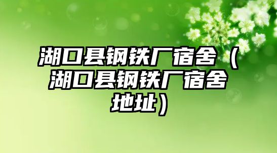 湖口縣鋼鐵廠宿舍（湖口縣鋼鐵廠宿舍地址）