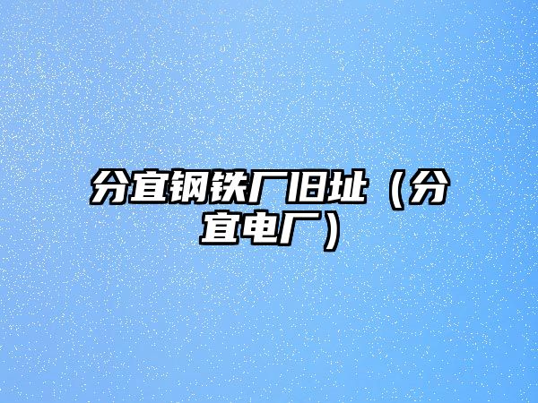 分宜鋼鐵廠舊址（分宜電廠）