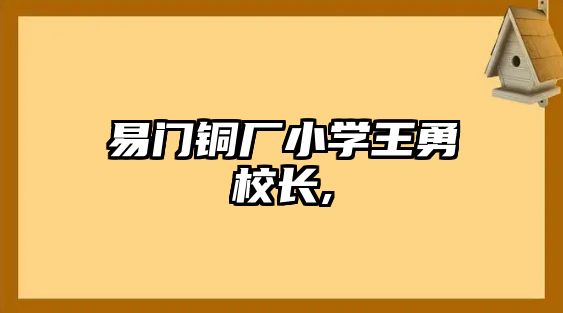 易門銅廠小學(xué)王勇校長,