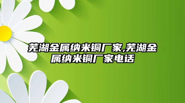 蕪湖金屬納米銅廠家,蕪湖金屬納米銅廠家電話