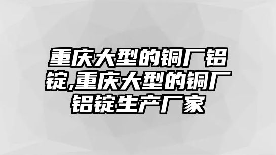 重慶大型的銅廠鋁錠,重慶大型的銅廠鋁錠生產(chǎn)廠家