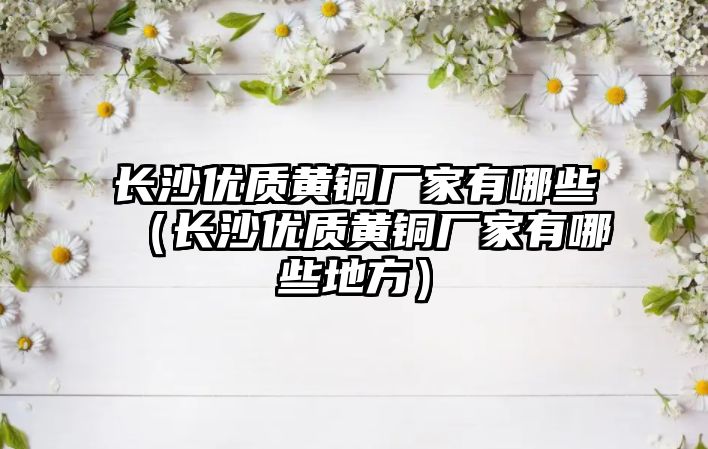 長(zhǎng)沙優(yōu)質(zhì)黃銅廠家有哪些（長(zhǎng)沙優(yōu)質(zhì)黃銅廠家有哪些地方）