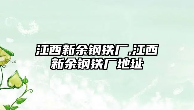 江西新余鋼鐵廠,江西新余鋼鐵廠地址