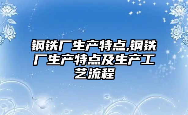 鋼鐵廠生產(chǎn)特點,鋼鐵廠生產(chǎn)特點及生產(chǎn)工藝流程