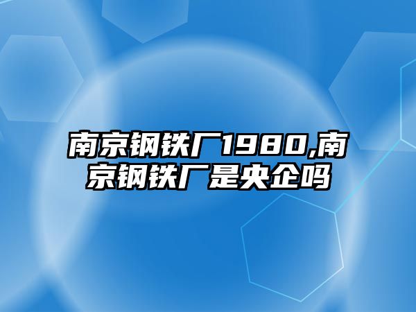 南京鋼鐵廠1980,南京鋼鐵廠是央企嗎