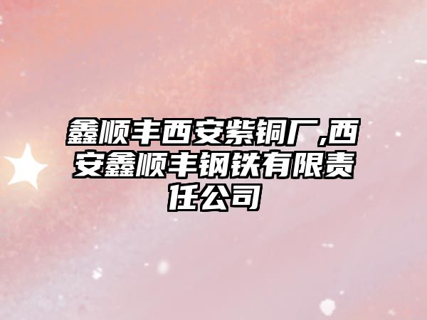 鑫順豐西安紫銅廠,西安鑫順豐鋼鐵有限責任公司