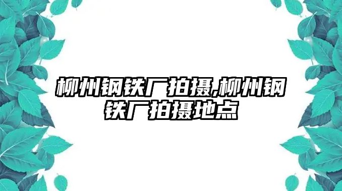 柳州鋼鐵廠拍攝,柳州鋼鐵廠拍攝地點