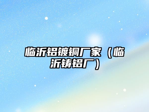 臨沂鋁鍍銅廠家（臨沂鑄鋁廠）