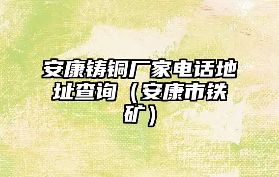 安康鑄銅廠家電話地址查詢（安康市鐵礦）