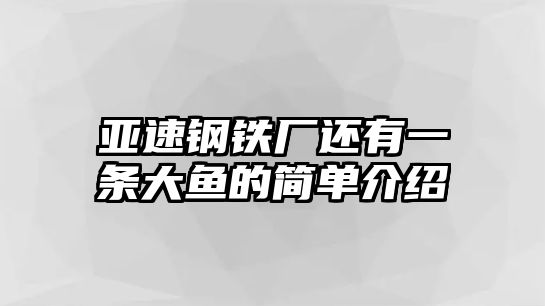 亞速鋼鐵廠還有一條大魚(yú)的簡(jiǎn)單介紹