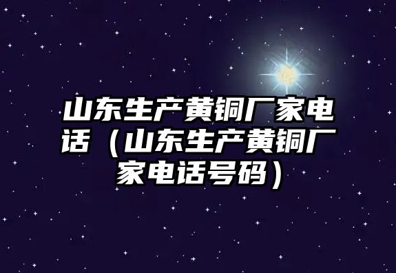 山東生產(chǎn)黃銅廠家電話（山東生產(chǎn)黃銅廠家電話號(hào)碼）