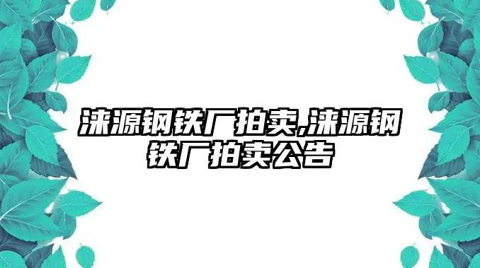 淶源鋼鐵廠拍賣,淶源鋼鐵廠拍賣公告