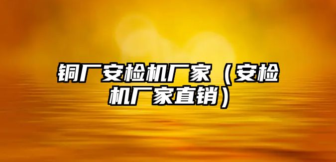 銅廠安檢機(jī)廠家（安檢機(jī)廠家直銷）