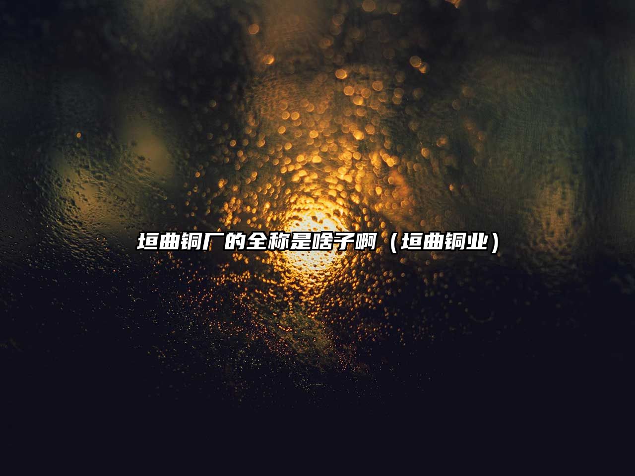 垣曲銅廠的全稱是啥子?。ㄔ~業(yè)）