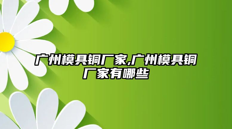 廣州模具銅廠家,廣州模具銅廠家有哪些