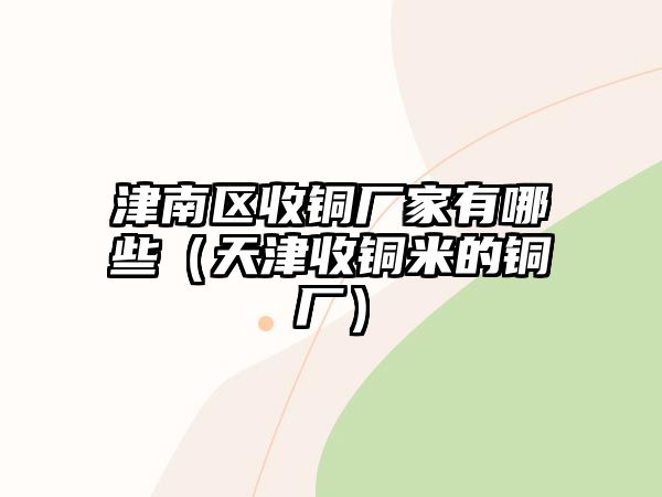 津南區(qū)收銅廠家有哪些（天津收銅米的銅廠）