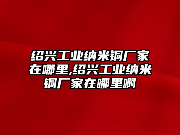 紹興工業(yè)納米銅廠家在哪里,紹興工業(yè)納米銅廠家在哪里啊