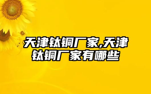 天津鈦銅廠家,天津鈦銅廠家有哪些