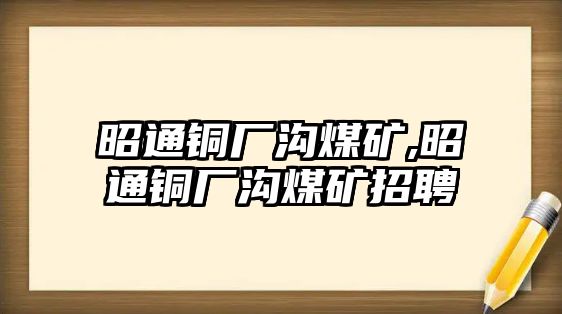 昭通銅廠溝煤礦,昭通銅廠溝煤礦招聘