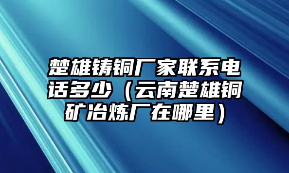 楚雄鑄銅廠家聯(lián)系電話多少（云南楚雄銅礦冶煉廠在哪里）