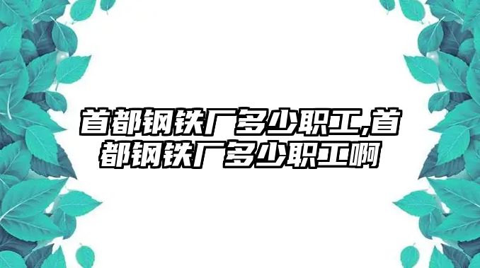 首都鋼鐵廠多少職工,首都鋼鐵廠多少職工啊