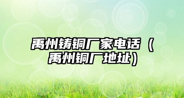 禹州鑄銅廠家電話（禹州銅廠地址）