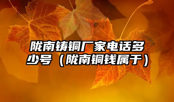 隴南鑄銅廠家電話多少號（隴南銅錢屬于）