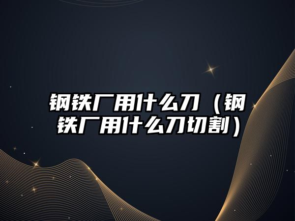 鋼鐵廠用什么刀（鋼鐵廠用什么刀切割）