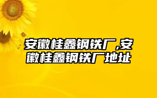 安徽桂鑫鋼鐵廠,安徽桂鑫鋼鐵廠地址