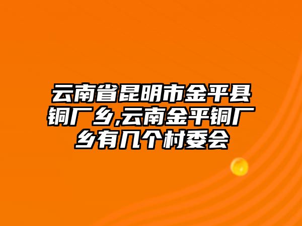 云南省昆明市金平縣銅廠鄉(xiāng),云南金平銅廠鄉(xiāng)有幾個村委會