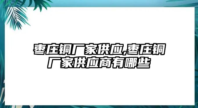 棗莊銅廠家供應(yīng),棗莊銅廠家供應(yīng)商有哪些