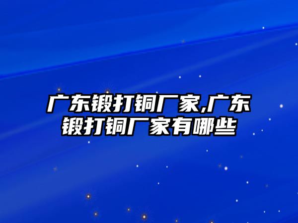 廣東鍛打銅廠家,廣東鍛打銅廠家有哪些