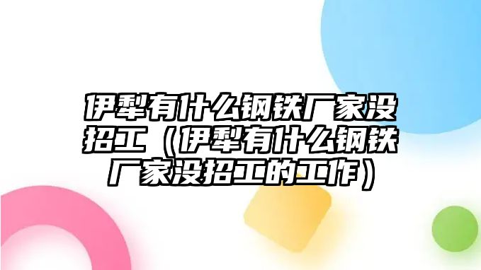 伊犁有什么鋼鐵廠家沒招工（伊犁有什么鋼鐵廠家沒招工的工作）