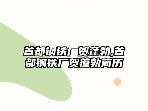 首都鋼鐵廠賀蓬勃,首都鋼鐵廠賀蓬勃簡(jiǎn)歷