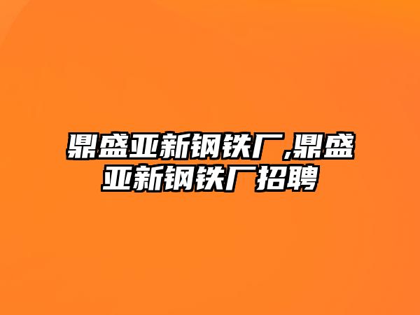 鼎盛亞新鋼鐵廠,鼎盛亞新鋼鐵廠招聘