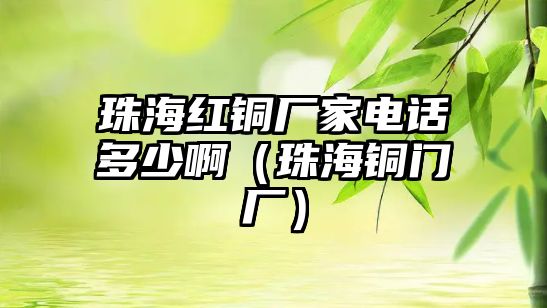 珠海紅銅廠家電話多少?。ㄖ楹ｃ~門廠）