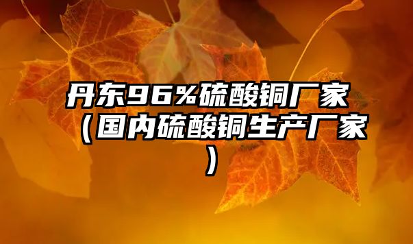 丹東96%硫酸銅廠家（國內(nèi)硫酸銅生產(chǎn)廠家）